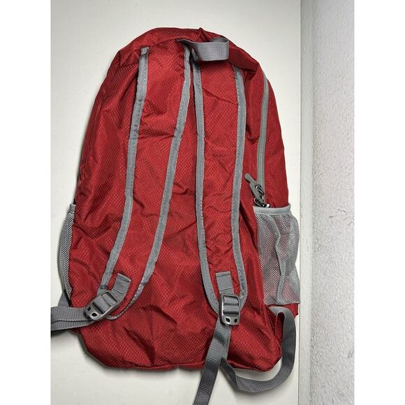 Zomake Joy Of Life Red Fold Up Packable Lightweight Backpack - Picture 2 of 2